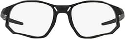 Armação masculina Ox8171 Trajectory retangular para óculos de grau, Lentes de cetim preto/demonstração, 59 mm