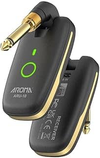 Aroma Guitarra Elétrica Captador Transmissor e Receptor do Sistema, 7 Canais, Canal UHF para Guitarra Elétrica, Amplificador Baixo áudio sem fio para maçarico transceptor （para todos os violões）