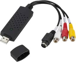 Placa de Captura Vídeo Adaptador USB 2.0 TV DVD VHS DVR Placa Vídeo Externo USB Captura Áudio Imagem