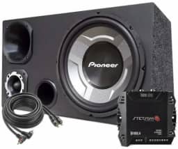 Caixa Som Carro Trio 12 Sub Pioneer + Módulo Stetsom Ir400