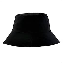 Chapéu Bucket Hat Unissex Feminino 100% Sarja (Preto)