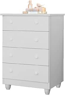 Cômoda Infantil 4 Gavetas Lara Branco