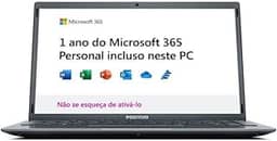 Notebook Positivo Motion Q4128C Intel Atom Quad-Core 4GB 128GB 14.1' Windows 10 Home - Cinza – Inclui Microsoft 365