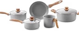 Brinox - Jogo de Panelas 5 Peças Ceramic Life Easy - Cinza