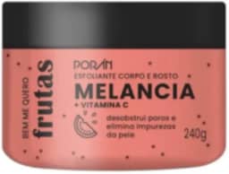 Esfoliante Melancia Poran 240g - Corporal e Facial, Pele Macia e Sedosa, PR200
