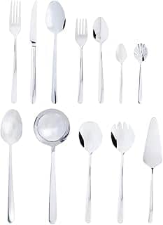 WOLFF Faqueiro de Aço Inox Viena 54 Peças Com Caixa Litografada - Jogos de Talheres - Mesa Posta - Utensílios de Cozinha, Enxoval, Casamento, Decoração