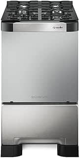 Fogão 4 Bocas Mueller Decorato Vetro Inox Bivolt com Mesa de Vidro