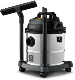 Electrolux Aspirador água pó função sopro compacto liquidos quimicos inox 1800W 20L total 15L util protetor termico GT20i 220V