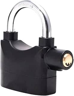 Cadeado Inteligente com Sirene 110dB, Blindado Antifurto, Prova D’Água, Segurança Total para Moto, Bike e Casa