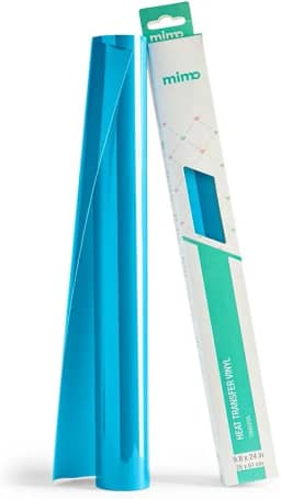 Mimo Transfer Azul Céu - 25 x 61 cm- 1 Unid - Ideal para Criar Estampas Personalizadas - Fixação Permanente - Lavável - Qualidade Profissional e Ótima Aderência