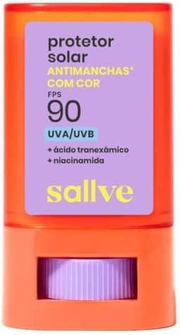 Sallve Protetor Solar Bastão Antimachas FPS 90 com Cor 2-15g