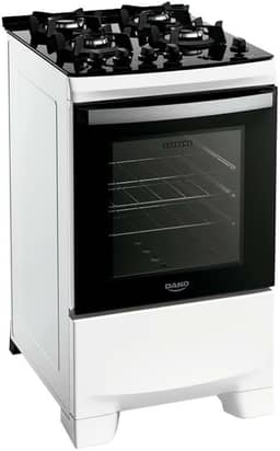 Fogão 4 bocas Dako Supreme Glass Branco Mesa de Vidro