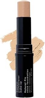 Base em bastão de cobertura extra Radiant Professional Natural Fix - Base à prova d'água e bastão de contorno de cobertura total - FPS 15 acabamento fosco sem parabenos e óleo - 8,5 g - Latte (01)