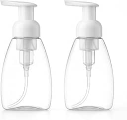 Kit com 2 Dispenser Pump de Sabonete Líquido para Banheiro e Cozinha – Porta Sabonete com Bomba de Espuma Multiuso