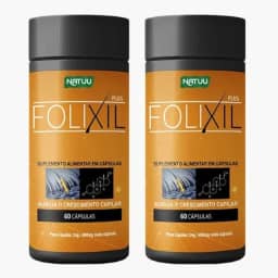 02 Frascos Folixil – Contra Queda Capilar e Calvície • Crescimento, Fortalecimento e Saúde dos Fios