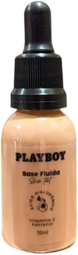 Base Fluida Skin Tint Playboy - Cobertura Leve, Acabamento Natural, Conforto Diário - 30ml - PB2041-1
