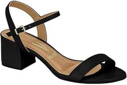 Sandália Feminina Salto Bloco Pelica Camel Vizzano 6291.900
