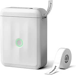 NIIMBOT Máquina de fazer etiquetas com fita, D110 nova versão mini impressora térmica Bluetooth portátil, fabricante de etiquetas para casa, escritório, escola, cinza claro