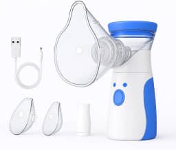 Nebulizador Portátil Sem Fio Recarregável – Silencioso e Eficiente para Crianças e Adultos | Tecnologia Ultrassônica | Inalações Rápidas, Compacto e Fácil de Usar | Alívio para Tosse, Asma e Rinite
