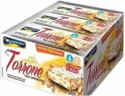 Torrone com amendoim display com 12 unidades de 45g