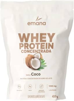 Emana Whey Protein Adoçado com Stevia Sabor Coco - 450g