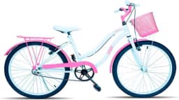 Bicicleta Infantil Forss Hello, Aro 24, Com Cestinha e Bagageiro, Para 9 a 12 Anos