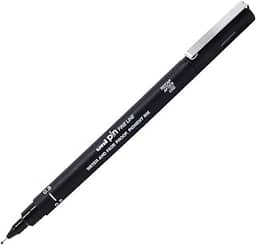 Caneta Técnica 0.5 mm Pin Fine Line, Uni-Ball, Preta, Blister com 1 unidade