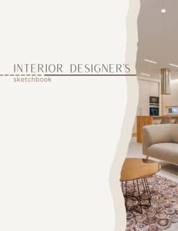 Interior Designer’s Sketchbook - #1 Notebook for Architects, Designers & Interior Design Students and Teachers - Graph Paper for Architectural ... 100 pages with fine 4x4 Grid - Aesthetic