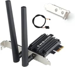 Adaptador WiFi 6E PCIe AX5400Mbps Tri-Band Wireless (2,4G/5G/6GHz) BT 5.3 WPA3 802.11AX Adaptador WiFi com MU-MIMO para PC Desktop - Compatível com Windows 10/11