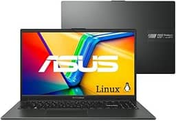 Notebook ASUS Vivobook Go 15 E1504FA AMD Ryzen 5 7520U 8GB Ram 1TB SSD Linux KeepOS Tela 15,6'' FHD Black - NJ1289
