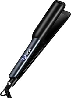 Chapinha Profissional 220V 45W: 5 Níveis de Temperatura Ajustável (140°C a 220°C) para Todos os Tipos de Cabelo- Placas de Cerâmica, Aquecimento Rápido e Travamento de Segurança