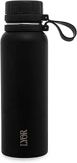 LYOR - Garrafa Térmica de Aço Inox Explorer Preta 650ml