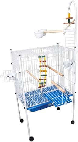 Viveiro de Papagaio Loro Gaiola Arame Escadinha Grande