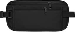 Pochete Bolsa Doleira Slim Antifurto Masculina Feminina Impermeável Porta Dinheiro Cartão Passaporte Corrida Viagem Bike Cinto Elástico Ajustável Minimalista