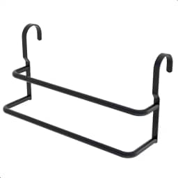 Porta Toalhas Duplo Suporte Toalheiro Para Box Preto Fosco