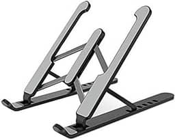 Suporte para Notebook ou Tablet Ajustável, Base Ergonômica para Mesa, Dobrável, Home Office