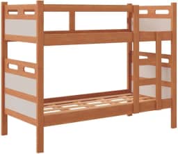 Beliche Vira Duas Camas Solteiro Jaspe MDF Cor:Nature/OFF