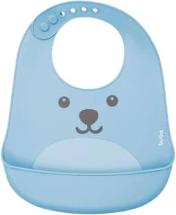 Buba, - Azul, Babador De Silicone Com Pega Migalhas Gumy Bebê Unissex, Azul (Blue), Único