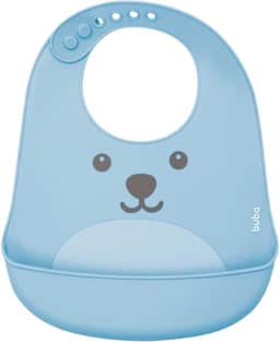 Buba, - Azul, Babador De Silicone Com Pega Migalhas Gumy Bebê Unissex, Azul (Blue), Único