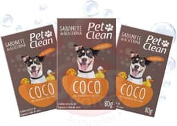 Sabonete Pet Kit banho para caes gatos sabonete higiene 3 unidades