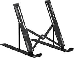 Suporte de Mesa Portátil para Notebook/Laptop de 10' a 17,3', 10 Níveis de Regulagem, Dobrável, Inclui Bolsa de Transporte, Preto, NTB8520B, ELG