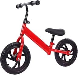 Bicicleta Infantil de Equilíbrio Vermelha - Ideal para Crianças de 3 a 5 Anos, Design Ergonômico e Pneus de Borracha - MJ BRANDS