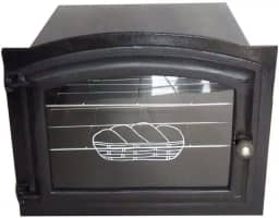 Forno Ferro Fundido Porta Vidro Fogão A Lenha 48x35x30cm P
