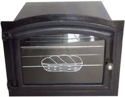 Forno Ferro Fundido Porta Vidro Fogão A Lenha 48x35x30cm P