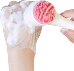 Escova de Limpeza Facial Manual 2 em 1, Massageador de Silicone, Skincare para Homens e Mulheres, Adequada para Uso Diário, Limpeza Profunda, Qualidade Premium FABI TOP SHOP - Cores Variadas