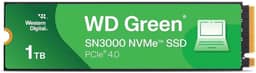Western Digital SSD interno WD Green SN3000 NVMe de 1 TB - Unidade de estado sólido - PCIe geração 4, M.2 2280, até 5.000 MB/s - WDS100T4G0E