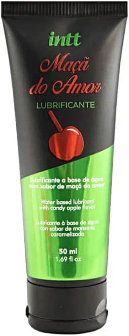 Lubrificante Gel Intt Maçã do Amor Sabor Base d'água Deslizante Simulação de Lubrificação Natural 50 ml