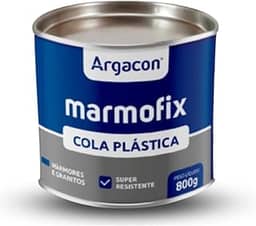Massa Plástica Argacon Cola para Mármores Granitos Porcelanatos 800g (Chumbar)