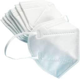 Máscara Adulto 5 Camadas N95 / KN95 / PFF2 / FFP2 10 un Coloridas (Branco)