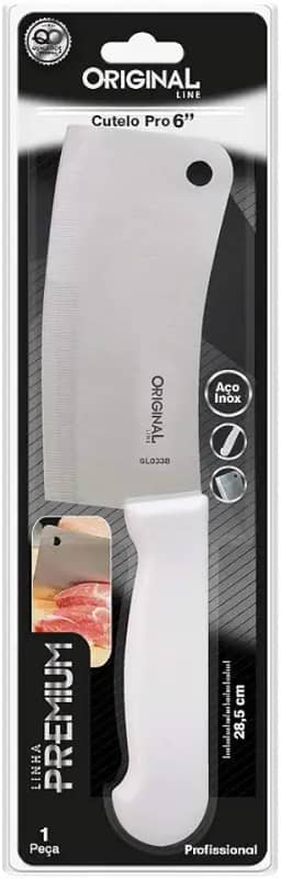 Cutelo Premium 6"Aço Inox C/Cabo Branco - Starhouse